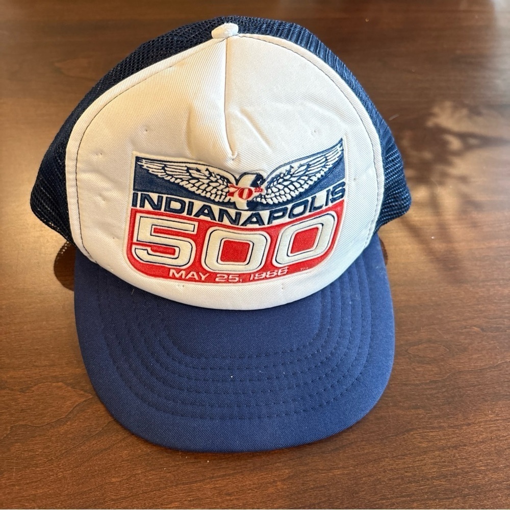 Vintage 1986 Indianapolis 500 70th Event SnapBack Trucker Hat Cap Rare mesh race